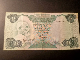 LIBYA 10 DINARS 1984 P 51 USED USADO - Libye