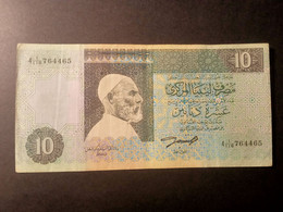 LIBYA 10 DINARS 1989 P 56 USED USADO - Libye