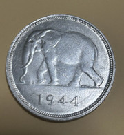 CONGO BELGA   50 Francs - Léopold III 1944 Silver (.600) • 17.5 G • ⌀ 35 Mm KM# 27 - 1934-1945: Leopoldo III