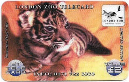 UK - ET - London Zoo, Sumatran Tiger Cub, Remote Mem. 2£, Mint - Emissioni Imprese