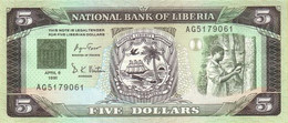 LIBERIA 5 DOLLARS 1991 P 20 UNC SC NUEVO - Liberia