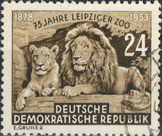 00479 - 002 - 1 MiNr. 397 DDR 1953 75 Jahre Leipziger Zoo - Gebraucht