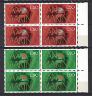 San Marino 1974, UPU **, MNH, Block Of 4,  Margin - Ungebraucht