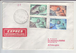 CONGO-KINSHASA  Express-Brief  Express Mail Cover  Lettre Expres  Leopoldville 1965 To Germany - Lettres & Documents