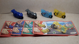 2014 Ferrero - Kinder Surprise - FT056C, FT056D, FT057C & FT057D - Sprinty - Motorbikes - Complete Set + 4 BPZ's - Monoblocchi