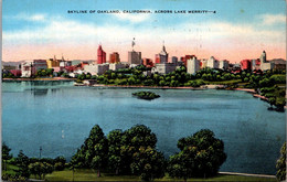 California Oakland Skyline Across Lake Merritt 1942 - Oakland