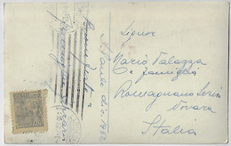 Brazil 1952 Postcard Falcão Filho Street São Paulo Publisher F.B.nº40 From Largo Da Sé Agency To Novara Italy Stamp Cr$1 - Brieven En Documenten