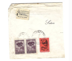 Rio De La Plata.Fragment De Lettre Recommandée.Caisse D'épargne.Arbres. - Used Stamps