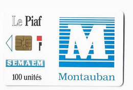 PIAF FR MONTAUBAN Ref PIAF 82000-3 Date 06/92 100 U SO3 - PIAF Parking Cards