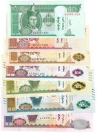 SET Mongolia 10, 20, 50, 100, 500, 1000 & 5000 Tugrik 2018-2020 UNC - Mongolie