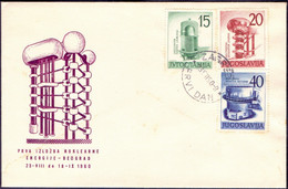 YUGOSLAVIA - ACCELERATOR NUCLEAR GENERATOR AND REACTOR - EXHIBITION NUCLEA ENERGY - FDC ZAGREB -1960 - Atom