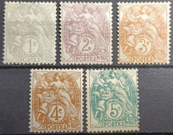 FRANCE Y&T N°107 à 111 (5 Valeurs) Neuf* - Unused Stamps