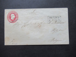 AD Preußen Um 1855 Ganzsachen Umschlag U 11 A Stempel Ra2 Pretzsch Nach Belgern Gesendet - Postal  Stationery