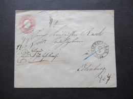 AD Preußen Um 1851 Ganzsachen Umschlag U 1 B WSt.Nr.2  Stempel K2 Naumburg / Mit Taxvermerken! Geldbrief - Ganzsachen