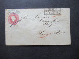 AD Preußen Um 1851 Ganzsachen Umschlag U 1 A 1 Silbergroschen Stempel Ra3 Berlin Stadtpost Exp. / Reiss Berlin - Entiers Postaux