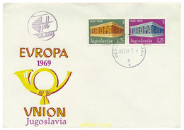 23628 MNH YUGOSLAVIA 1969 EUROPA CEPT. 10 ANIVERSARIO DE LA CEPT - Lots & Serien