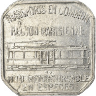 Monnaie, France, Transport En Commun Région Parisienne, Paris, 25 Centimes - Monétaires / De Nécessité