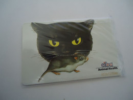 GREECE  MINT PHONECARDS ADVERSTISING CATS  2 SCAN - Cats