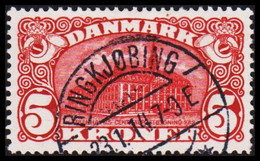 1912. DANMARK. General Post Office Building. 5 Kr. Brown-red. Perf. 12 3/4. Wmk. Crown. LUXUS ... (Michel 66) - JF529081 - Gebraucht