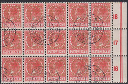 1934-1938. NEDERLAND. 7½ CENT In 15-block Overprinted  „COUR PERMANENTE DE JUSTICE INTERNA... (Michel Di. 11) - JF529206 - Dienstmarken