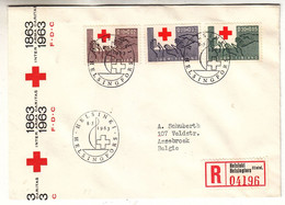 Finlande - Lettre Recom De 1963 - Oblit Helsinki - Croix Rouge - - Storia Postale