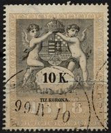 1898 - 1899 Hungary Croatia Slovakia Vojvodina Serbia Romania Transylvania K.u.k Kuk - Revenue Tax Stamp - USED - 10 K. - Revenue Stamps