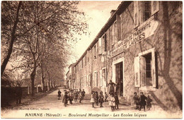 Hérault : ANIANE : Boulevard Montpellier : Les écoles Laïques : école Maternelle : Belle Animation - Aniane