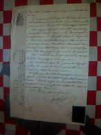 Timbres  Fiscal " Copies " Sur Document Avec Cachets Et Timbre De 50 Cen Année 1883 - Lettres & Documents