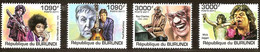Burundi 2011 OCBn° 1454-1457 *** MNH Cote 15 € Chanteurs Zangers Hendrix, Jagger, McCartney - Unused Stamps