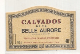 étiquette - 1960/90 CALVADOS  De La Belle Aurore - Whisky