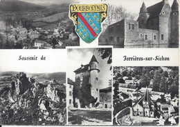 CPSM  France  Auvergne Rhône Alpes  03  Allier  Ferrières Sur Sichon Vue Multiple  5 Vues Avec Blason - Saluti Da.../ Gruss Aus...