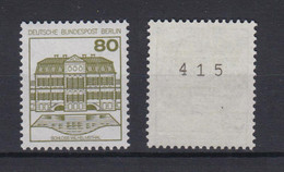 Berlin 674 RM Mit Ungerader Nummer Burgen + Schlösser 80 Pf Postfrisch - Roulettes