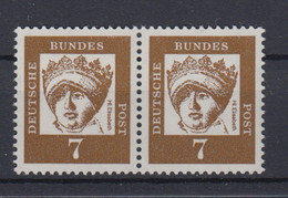 Bund 348x Waagerechtes Paar Bedeutende Deutsche 7 Pf Postfrisch - Other & Unclassified