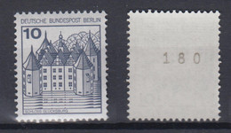 Berlin 532 II Letterset RM Mit Gerader Nr. Burgen + Schlösser 10 Pf Postfrisch - Rollo De Sellos