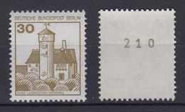Berlin 534 II Letterset RM Mit Gerader Nummer Burgen + Schlösser 30 Pf ** - Rollenmarken