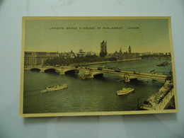 Cartolina "LAMBETH BRIDGE & HOUSES OF PARLIAMENT,LONDON" Dennis Production Card - River Thames