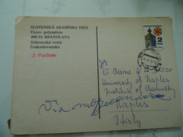 Cartolina Postale Viaggiata "SLOVENSKA AKADEMIA VIED - BRATISLAVA" 1971 - Lettres & Documents