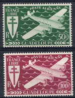 Guadeloupe Timbres-poste Aérienne N°4* & 5* Neufs Charnières TB Cote 3€75 - Posta Aerea