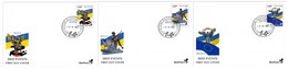 Estonia Finland Lithuania 2022 Ukranian War And History Events BeePost Set Of 3 FDC Stamps - FDC