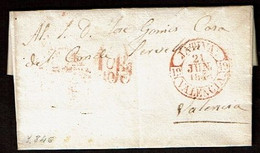 ESPAÑA 1846 - CARTA DE ENGUERA A JÁTIVA - ...-1850 Vorphilatelie