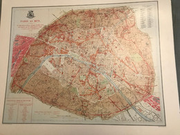 Plan / Carte De Paris 1871 - Cartes Topographiques