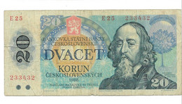 Tchécoslovaquie : 20 Korun 1988 N°233432 Occasion AO73.02 - Cecoslovacchia