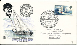 Great Britain FDC 24-7-1967 Sir Francis Chichester's World Voyage 1977 With Cachet - 1952-1971 Pre-Decimal Issues