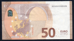 50 EURO ITALIA  S034 ONLY TWO NUMBERS - CIRCULATED - 50 Euro