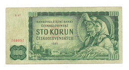 Tchécoslovaquie : 100 Korun 1961 N°768057 Occasion AO73.08 - Cecoslovacchia