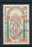 France 1966, YT 1482 (oblitéré), Millenaire Du Mont Saint-Michel, Manche, Ange - Gebraucht