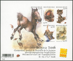 Non Dentelé (2004) - Bloc : BL116 Belgica 2006 (chevaux, Chat, Animaux) - Altri & Non Classificati