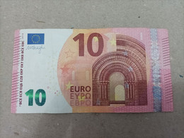 10 EURO FRANCIA(UA) U011A1, Draghi, First Position, Low Nummer - 10 Euro