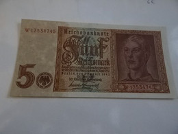 1 Reichsbanknote  5 Reichsmark (Hitlerjunge) Berlin 1942 - 5 Reichsmark
