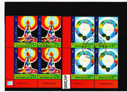 SROC/49 VEREINTE NATIONEN NEW YORK 2005 MICHL 994/95 VIERERBLOCK Gestempelt Siehe ABBILDUNG - Used Stamps